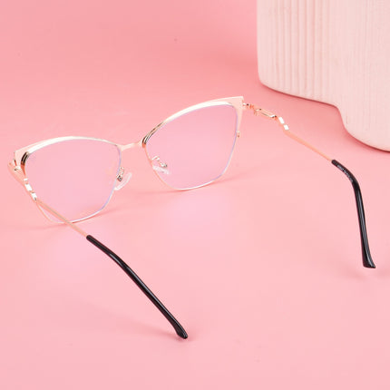 Voyage Glam Black & Golden Cateye Eyeglasses for Women - MG4400-C1