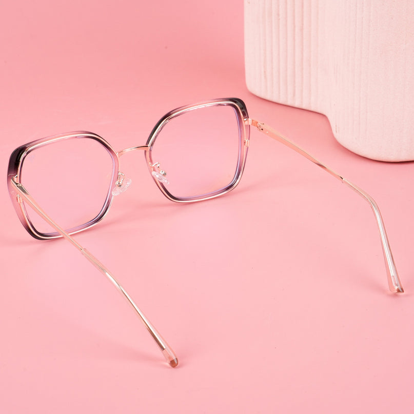 Voyage Glam Pink & Black Cateye Eyeglasses for Women - MG5143-C4