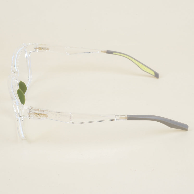 Voyage Techtonic Transparent & Green Wayfarer Eyeglasses for Men & Women - MG5298-C9