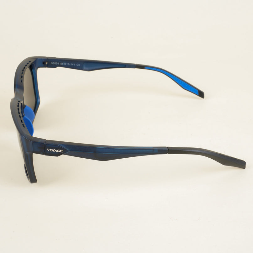 Wayfarer Polarized Sunglasses (Black Lens | Blue Frame - PMG5287)