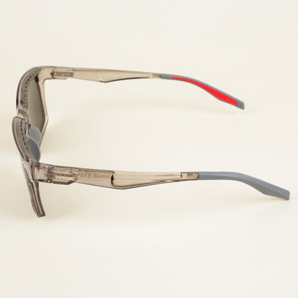 Wayfarer Polarized Sunglasses (Black Lens | Transparent Grey Frame - PMG5285)