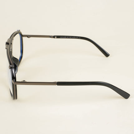 Voyage Black & Grey Wayfarer Eyeglasses for Men & Women - MG5222-C3