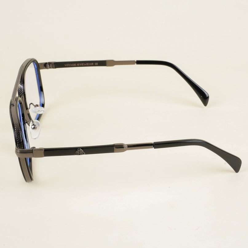 Voyage Black & Grey Wayfarer Eyeglasses for Men & Women - MG5271-C1