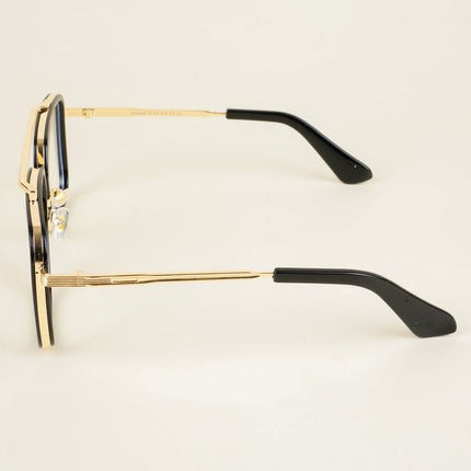 Voyage Black & Golden Wayfarer Eyeglasses for Men & Women - MG5215-C2