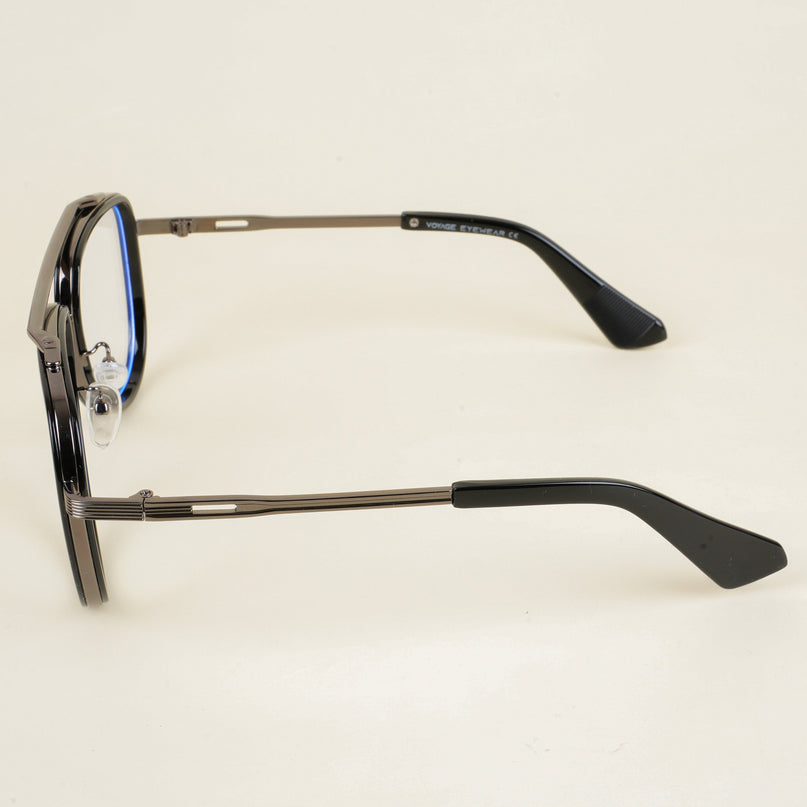 Voyage Black & Grey Wayfarer Eyeglasses for Men & Women - MG5274-C1