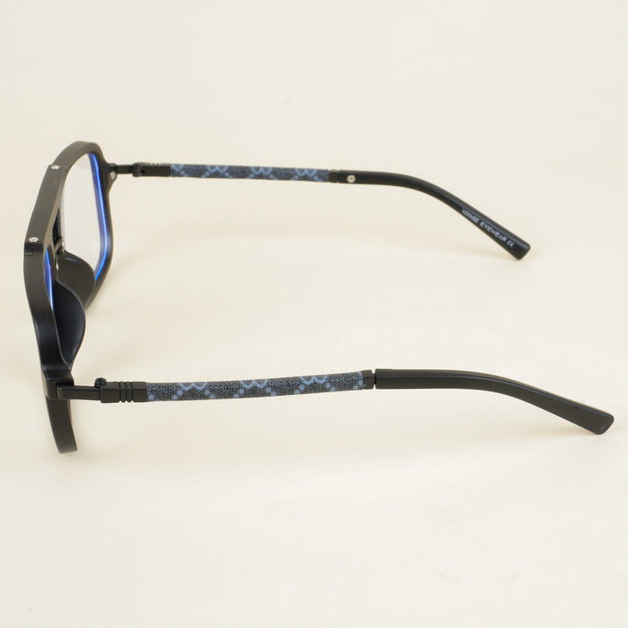 Voyage Matt Black Wayfarer Eyeglasses for Men & Women - MG5277-C1
