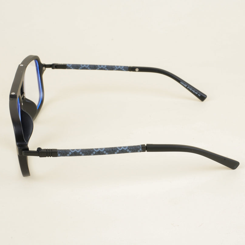 Voyage Matt Black Wayfarer Eyeglasses for Men & Women - MG5277-C1