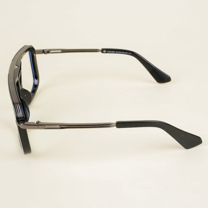 Voyage Goat Black & Grey Wayfarer Eyeglasses for Men & Women - MG5257-C1