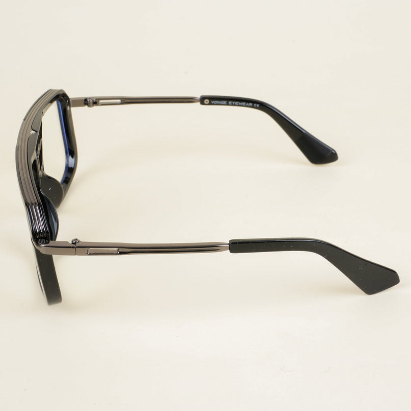 Voyage Goat Black & Grey Wayfarer Eyeglasses for Men & Women - MG5257-C1