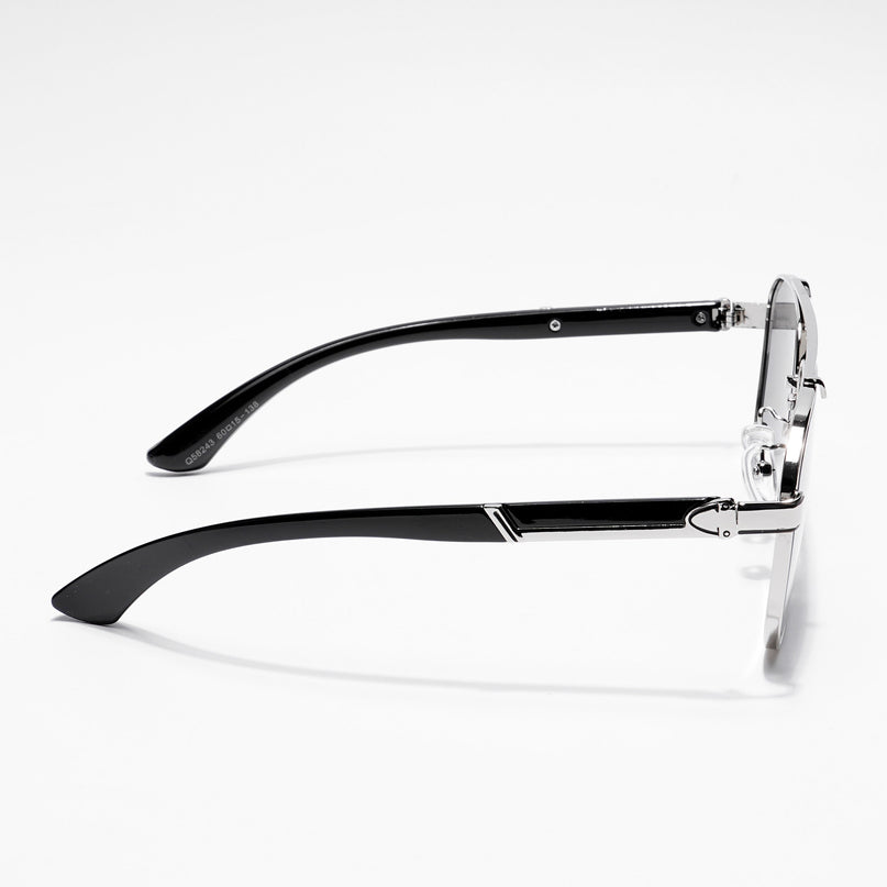 Co-Pilot | Black & Silver Wayfarer Sunglasses | MG4164
