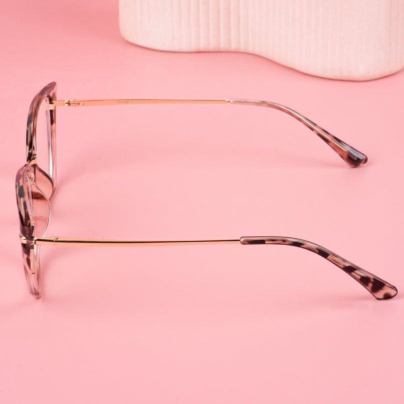Voyage Glam Demi Brown & Golden Cateye Eyeglasses for Women - MG5227-C5