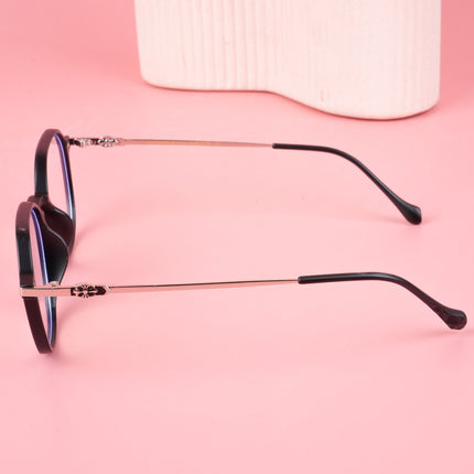 Voyage Glam Matt Black Square Eyeglasses for Men & Women - MG4672-C5