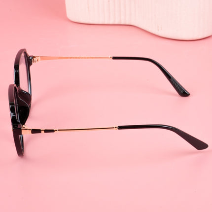 Voyage Glam Shine Black Square Eyeglasses for Men & Women - MG4678-C5