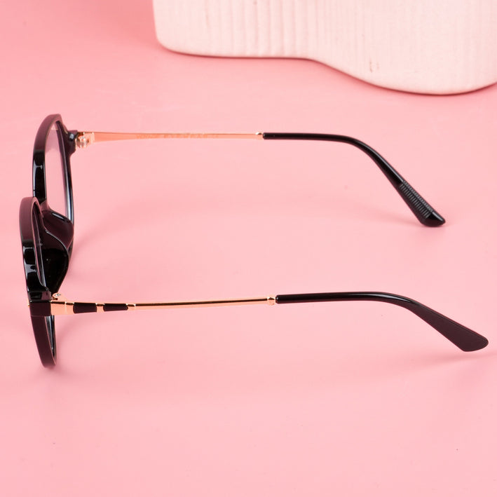 Voyage Glam Shine Black Square Eyeglasses for Men & Women - MG4678-C5