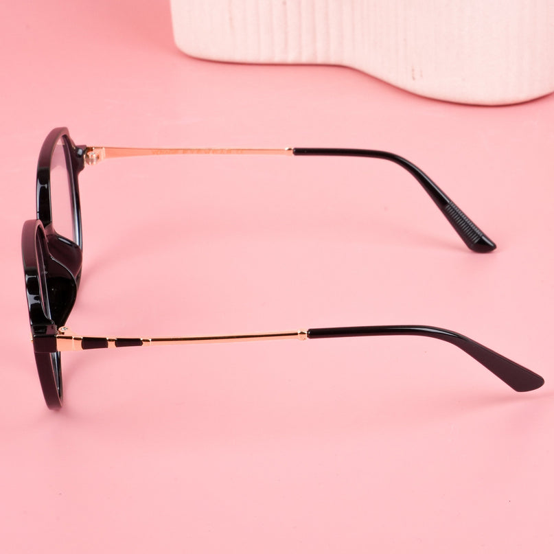 Voyage Glam Shine Black Square Eyeglasses for Men & Women - MG4678-C5