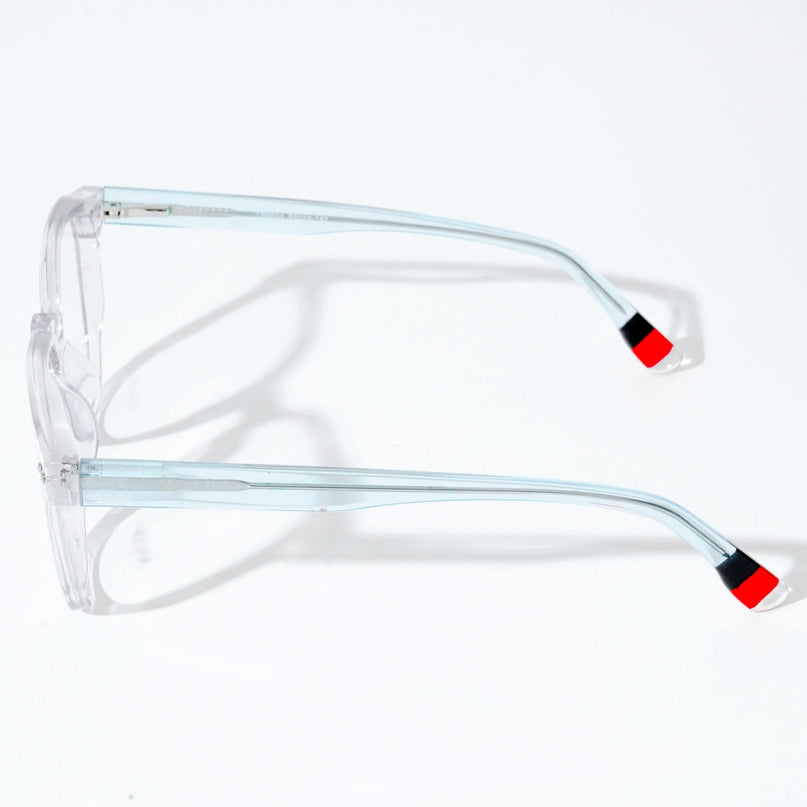 EyeJack Astra Transparent Blue Square Eyeglasses for Men & Women (TR6604CL102-C7)
