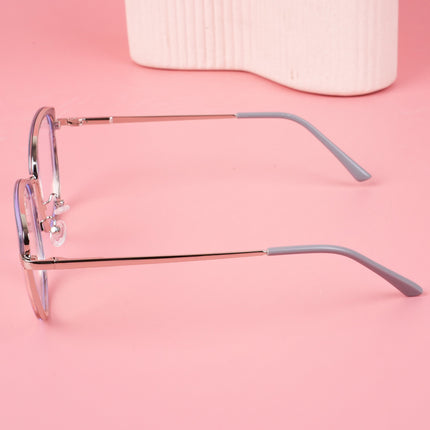 Voyage Glam Grey & Golden Cateye Eyeglasses for Women - MG5149-C2