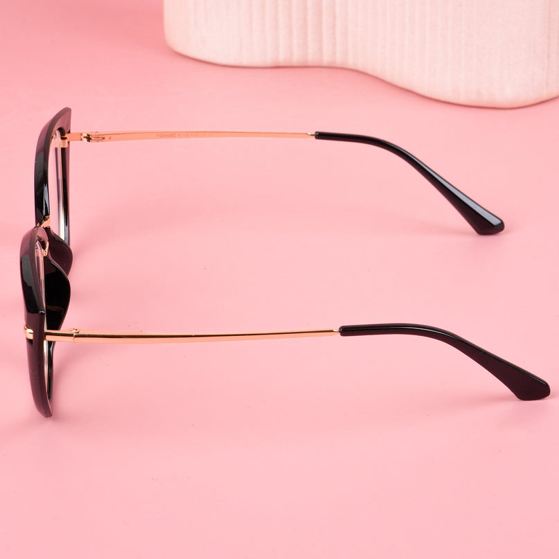 Voyage Glam Black & Golden Cateye Eyeglasses for Women - MG5223-C1