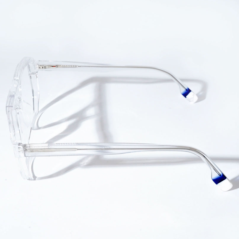 EyeJack Astra Transparent Wayfarer Eyeglasses for Men & Women (TR6606CL120-C4)
