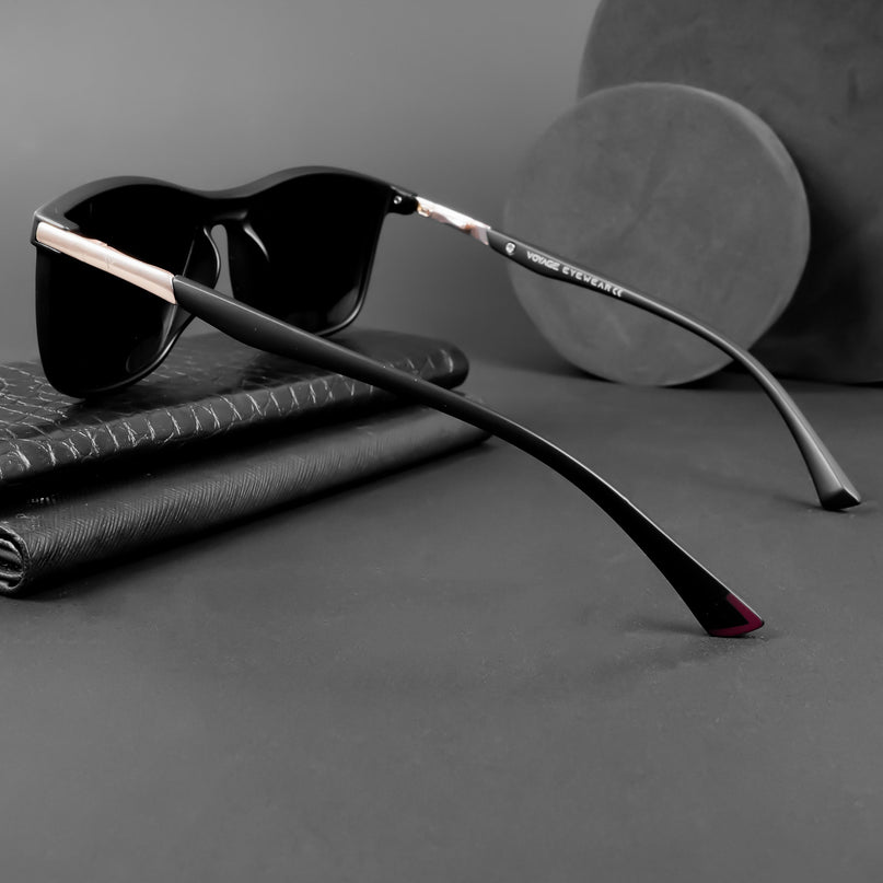 Wayfarer Polarized Sunglasses (Black Lens | Matt Black Frame - PMG5042)