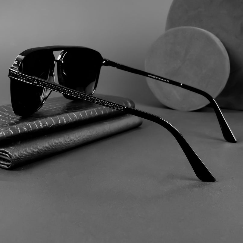 Nexus | Wayfarer Polarized Sunglasses (Black Lens | Shine Black Frame - PMG5052)