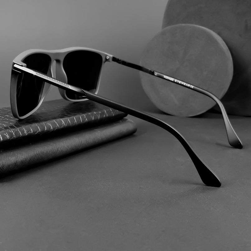 Wayfarer Polarized Sunglasses (Black Lens | Matt Black Frame - PMG5045)