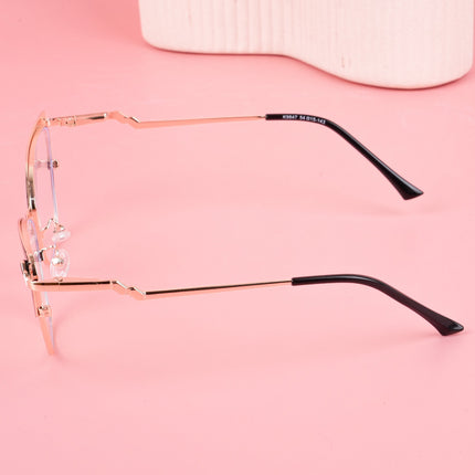Voyage Glam Black & Golden Cateye Eyeglasses for Women - MG4400-C1