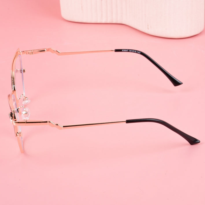 Voyage Glam Black & Golden Cateye Eyeglasses for Women - MG4400-C1