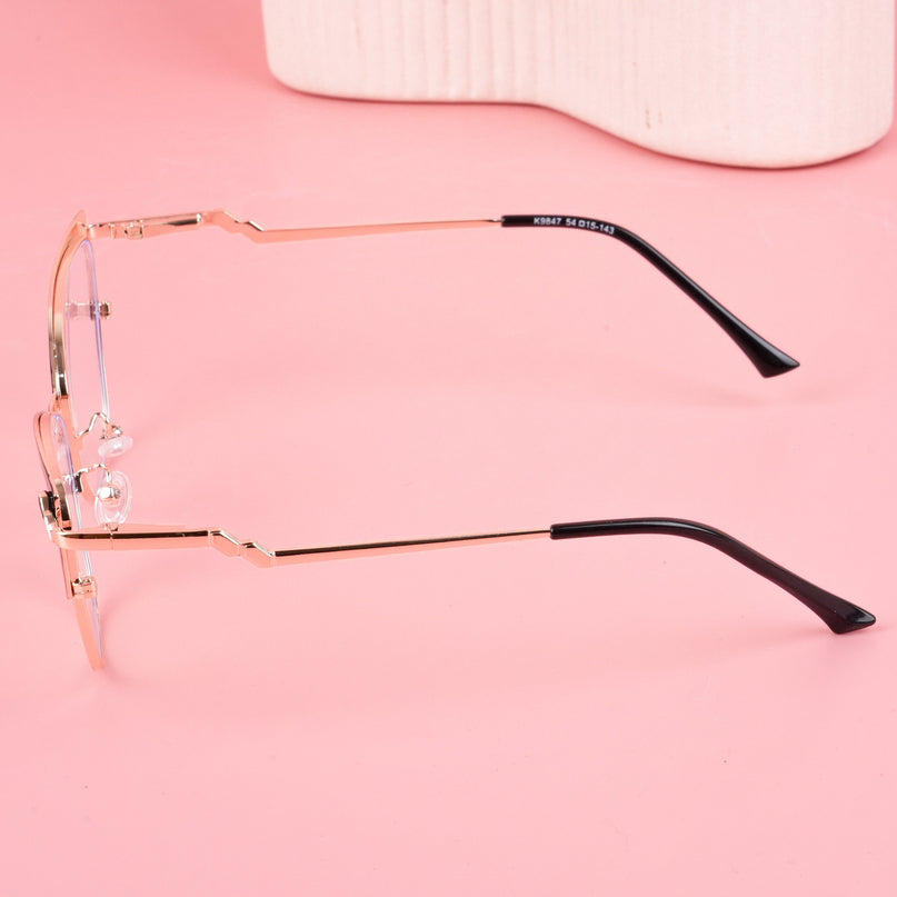 Voyage Glam Black & Golden Cateye Eyeglasses for Women - MG4400-C1