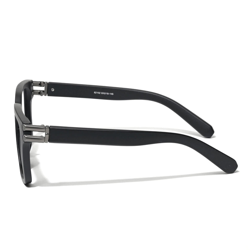 Eyejack Sonic Matt Black Square Eyeglasses for Men & Women (82102CL584-C2)