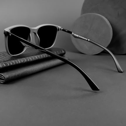 Wayfarer Polarized Sunglasses (Black Lens | Matt Black Frame - PMG5057)