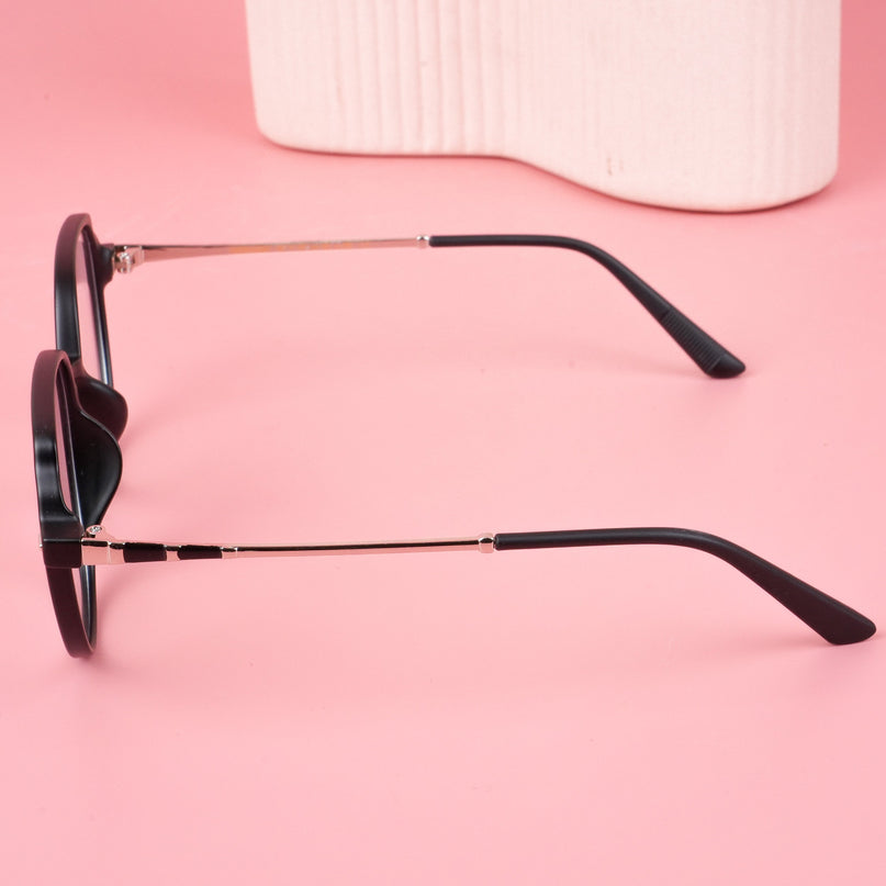 Voyage Glam Matt Black Square Eyeglasses for Men & Women - MG4679-C6