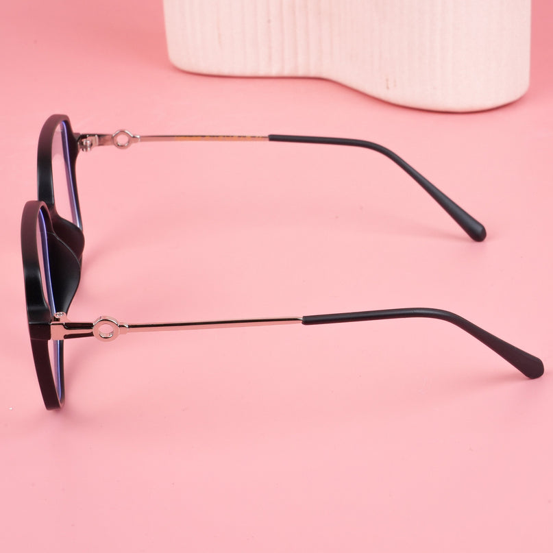 Voyage Glam Matt Black Square Eyeglasses for Men & Women - MG4829-C2