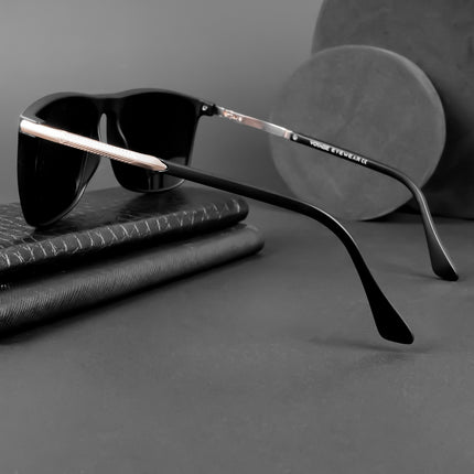 Wayfarer Polarized Sunglasses (Black Lens | Matt Black Frame - PMG5046)