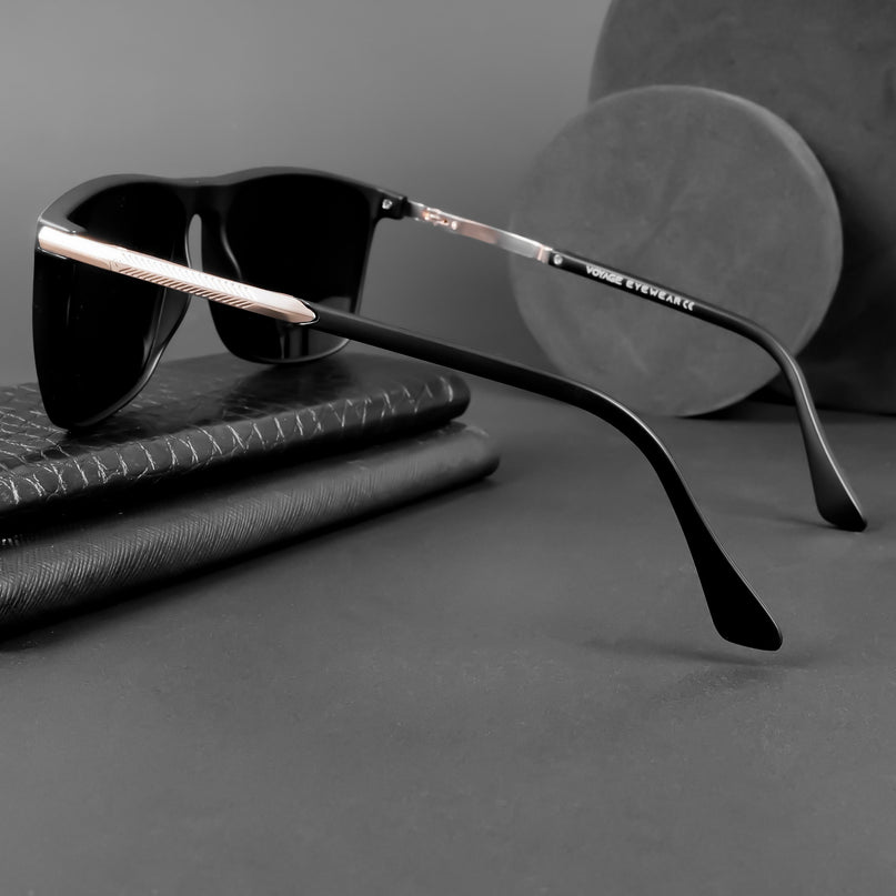 Wayfarer Polarized Sunglasses (Black Lens | Matt Black Frame - PMG5046)
