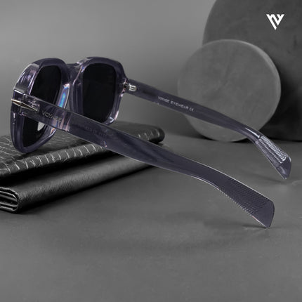 Wayfarer Polarized Sunglasses (Black Lens | Purple Frame - PMG4990)