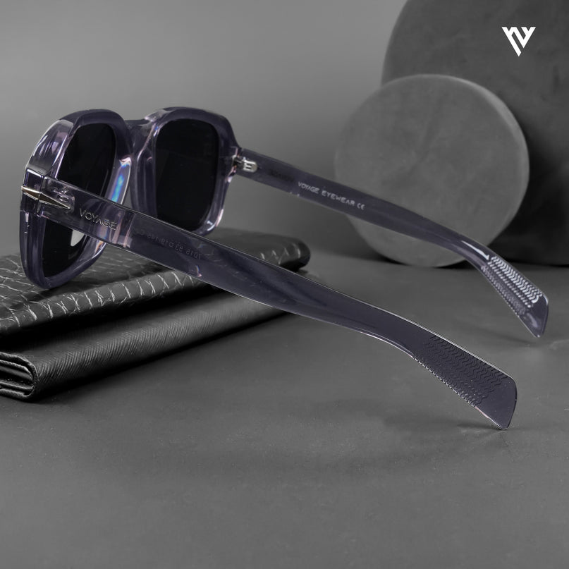 Wayfarer Polarized Sunglasses (Black Lens | Purple Frame - PMG4990)