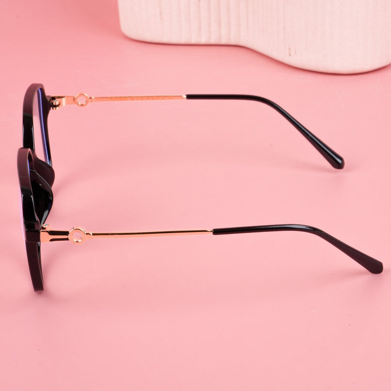 Voyage Glam Shine Black Square Eyeglasses for Men & Women - MG4828-C1
