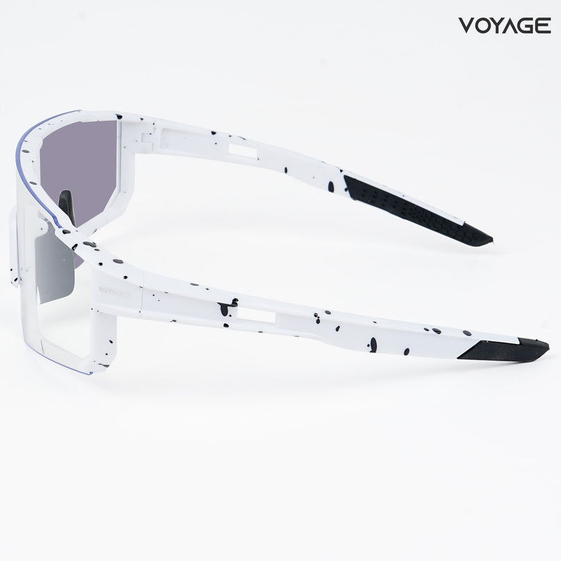 Voayge Drift Photochromic White Eyeglasses for Men & Women - MG5602-C2