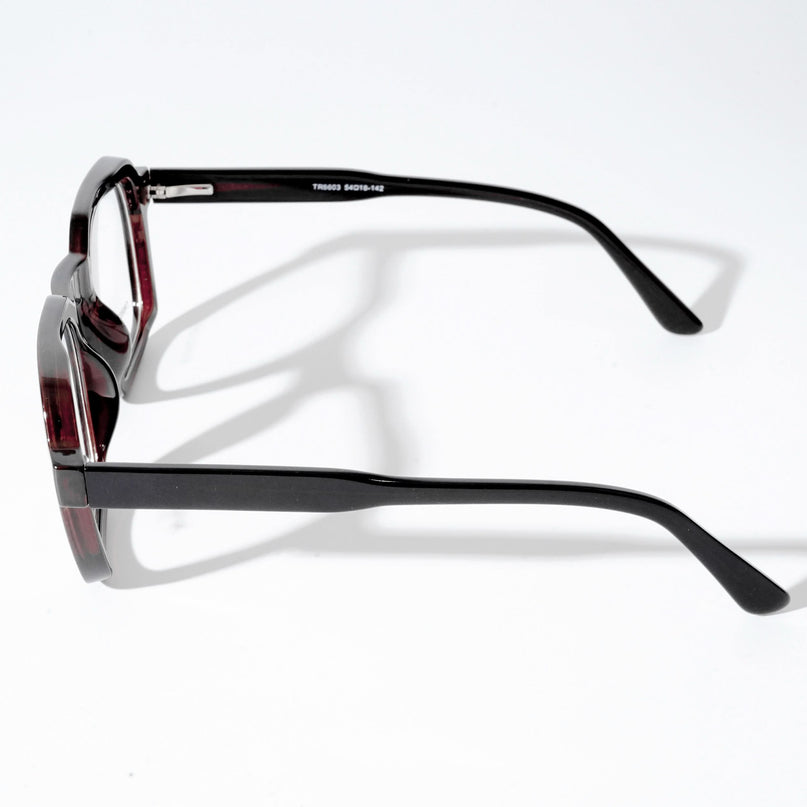 EyeJack Astra Brown Square Eyeglasses for Men & Women (TR6603CL93-C9)