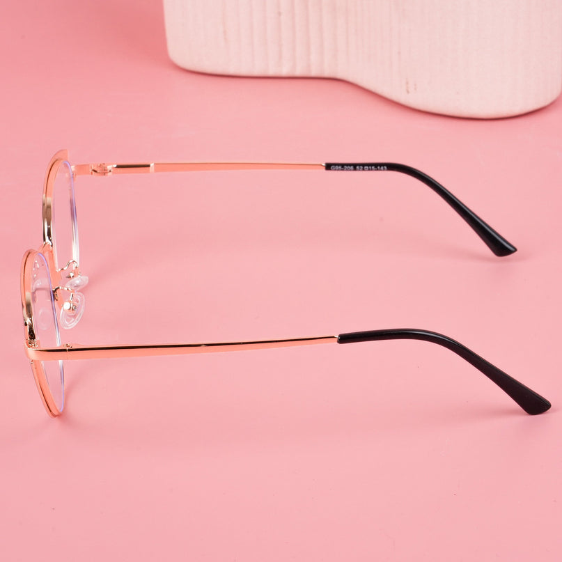 Voyage Glam Black & Golden Cateye Eyeglasses for Women - MG4428-C1