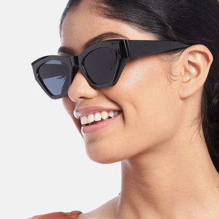 Voyage Black Diamond Cut Cateye Sunglasses - MG3638