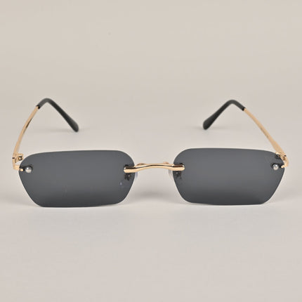 Voyage Black Rimless Rectangle Sunglasses MG3786