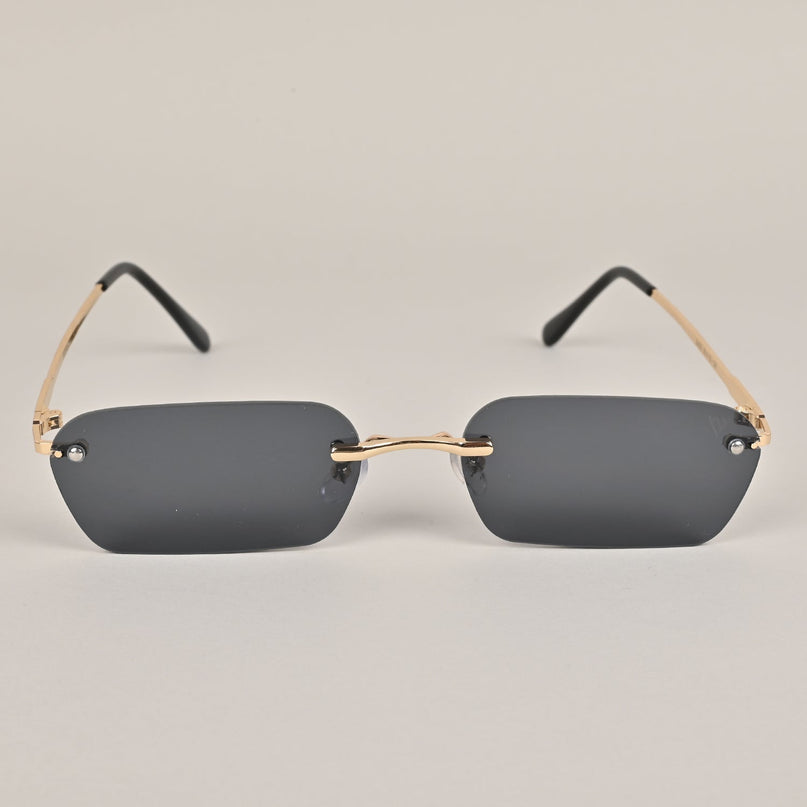 Voyage Black Rimless Rectangle Sunglasses MG3786