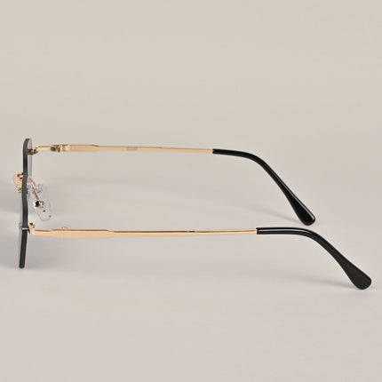 Voyage Black Rimless Rectangle Sunglasses - MG3786