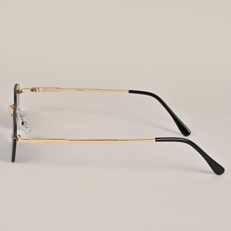 Voyage Black Rimless Rectangle Sunglasses - MG3786