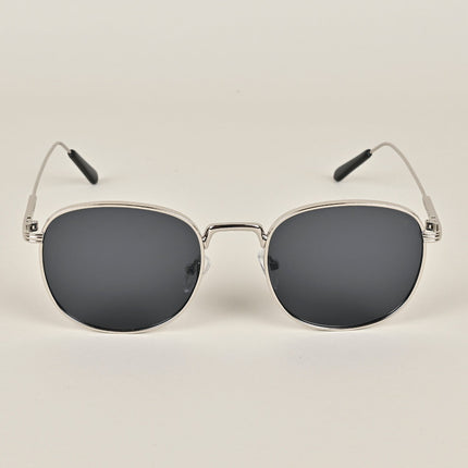 Voyage Round Black Silver Sunglasses MG2977